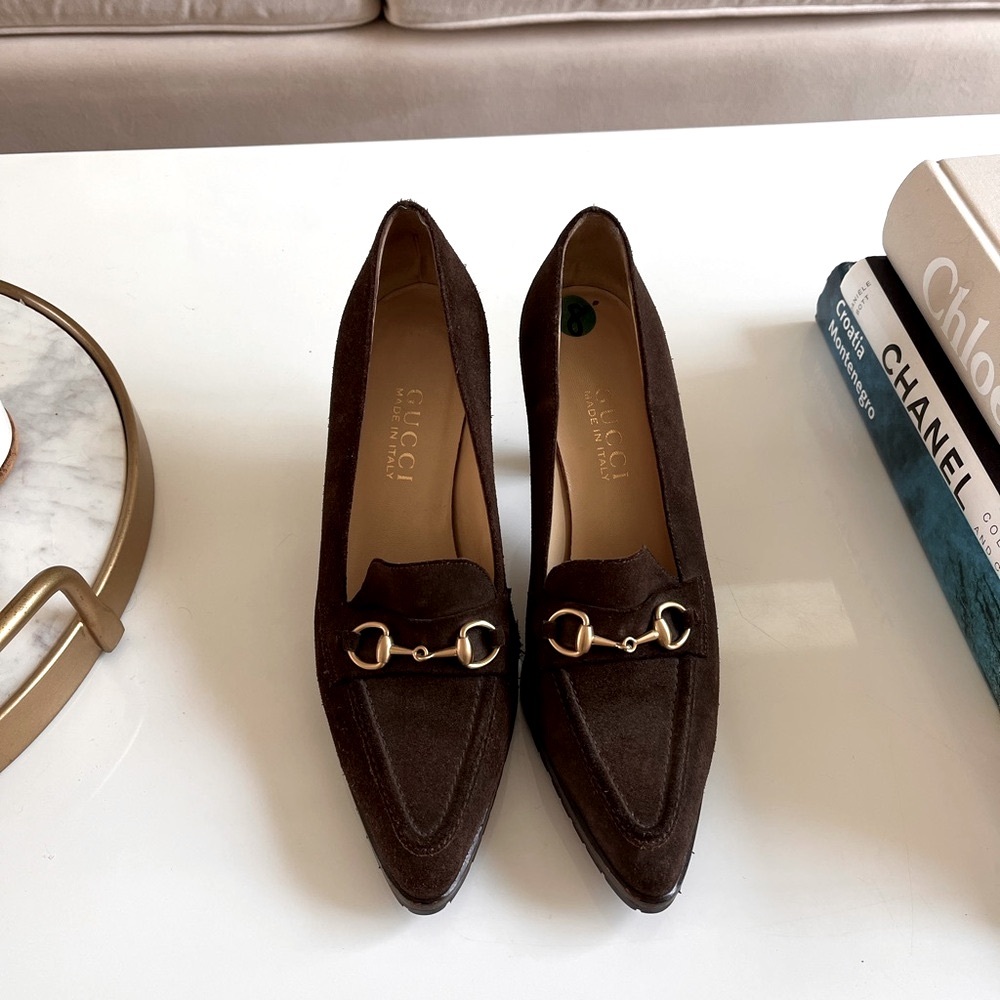 Gucci Classic Style Horsebit Accent Pumps